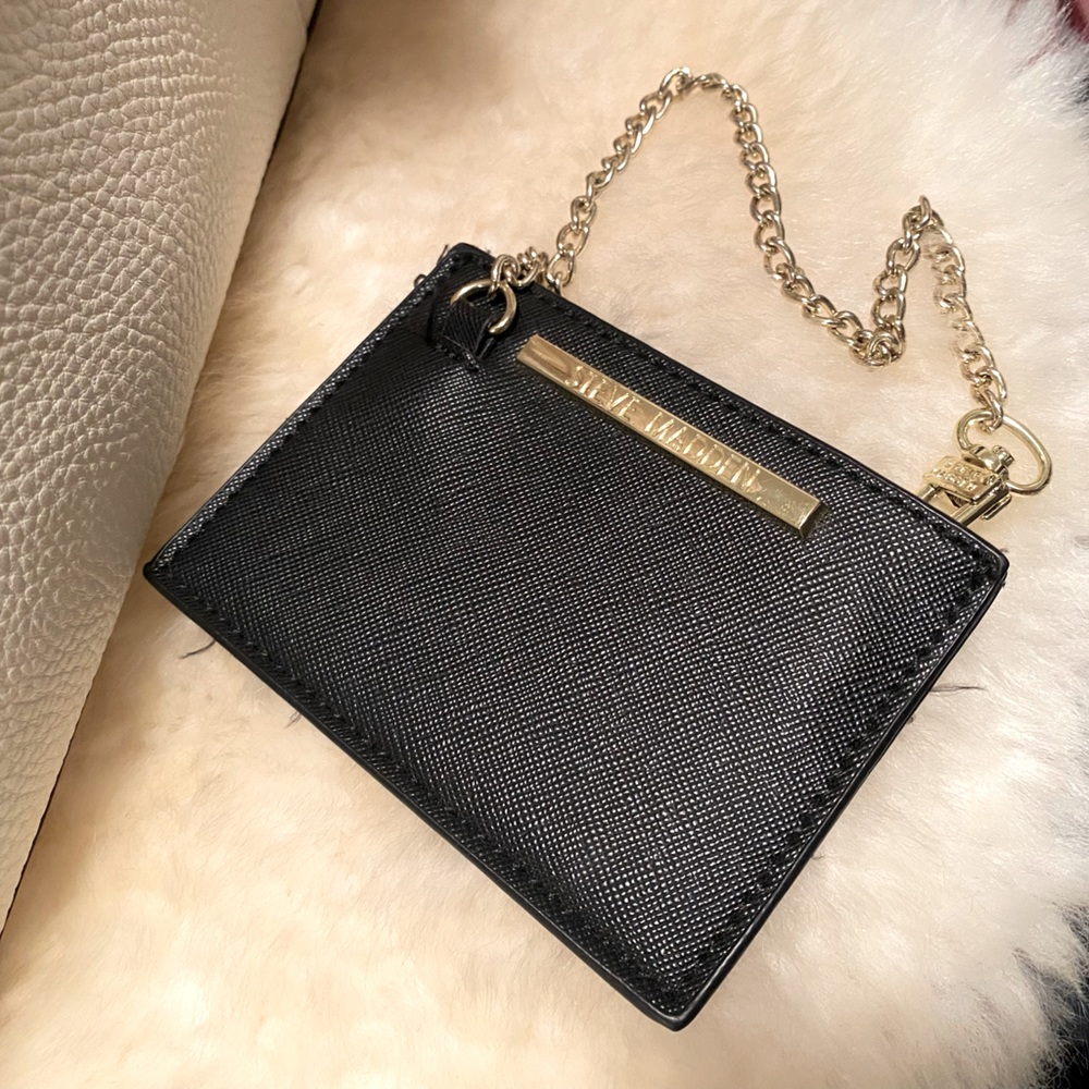 Steve Madden Black & Gold Clutch